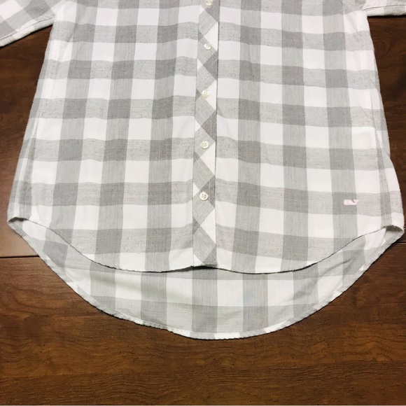 Vineyard vines Relaxed Fit Long Sleeve Flannel Button Down Shirt Women's Size 4 - Picture 9 of 11
